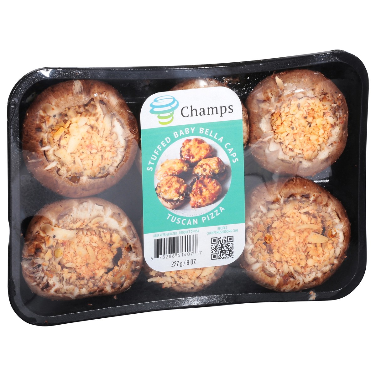 slide 7 of 13, Champs Stuffed Tuscan Pizza Baby Bella Caps 8 oz, 