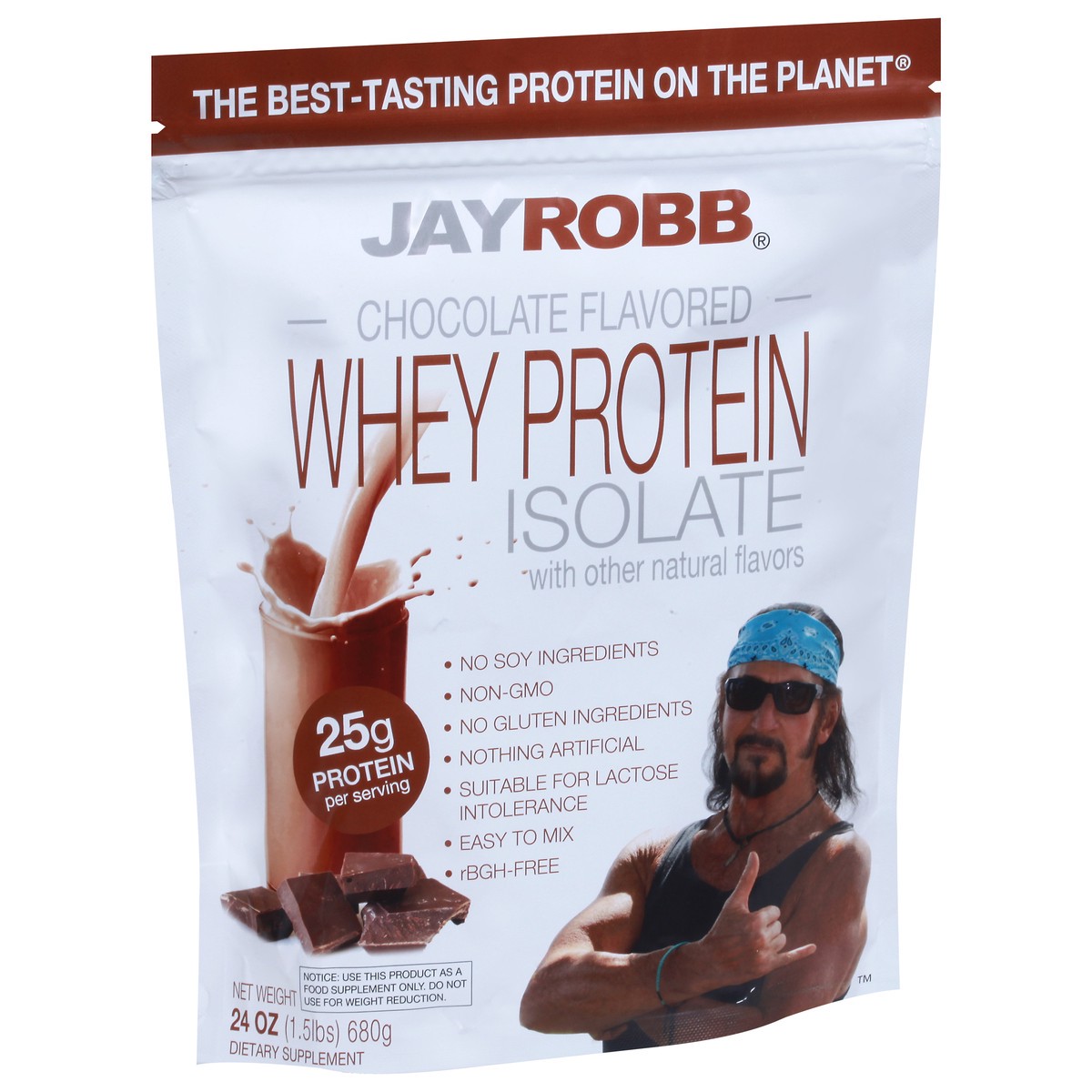 slide 2 of 9, Jay Robb Chocolate Flavored Whey Protein Isolate 24 oz, 24 oz