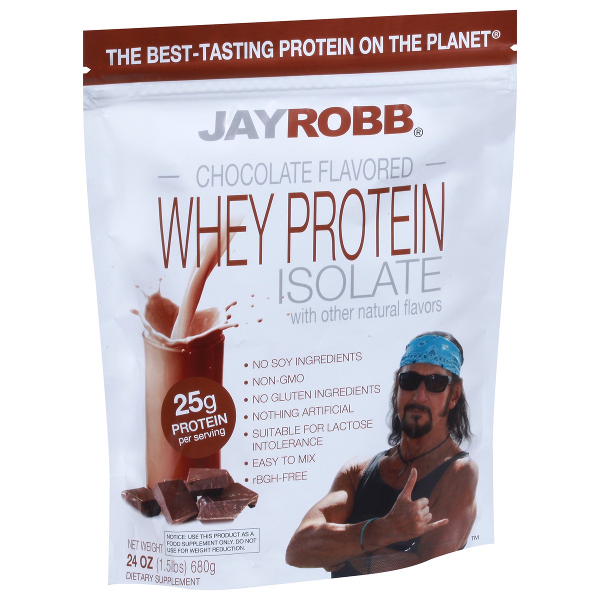 slide 5 of 9, Jay Robb Chocolate Flavored Whey Protein Isolate 24 oz, 24 oz