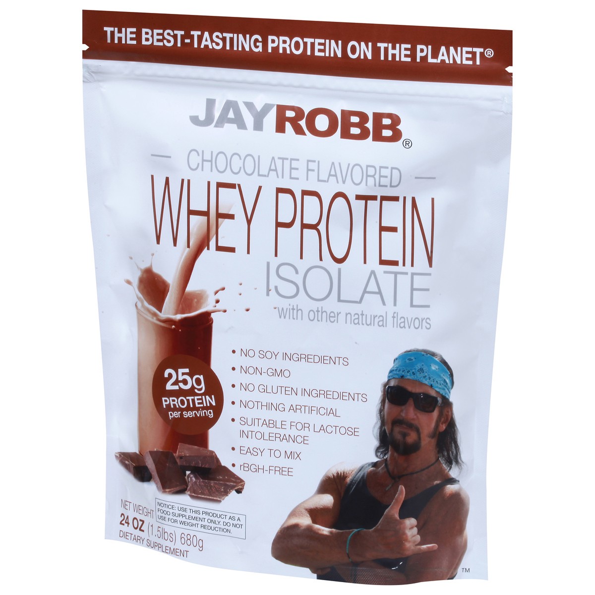 slide 3 of 9, Jay Robb Chocolate Flavored Whey Protein Isolate 24 oz, 24 oz