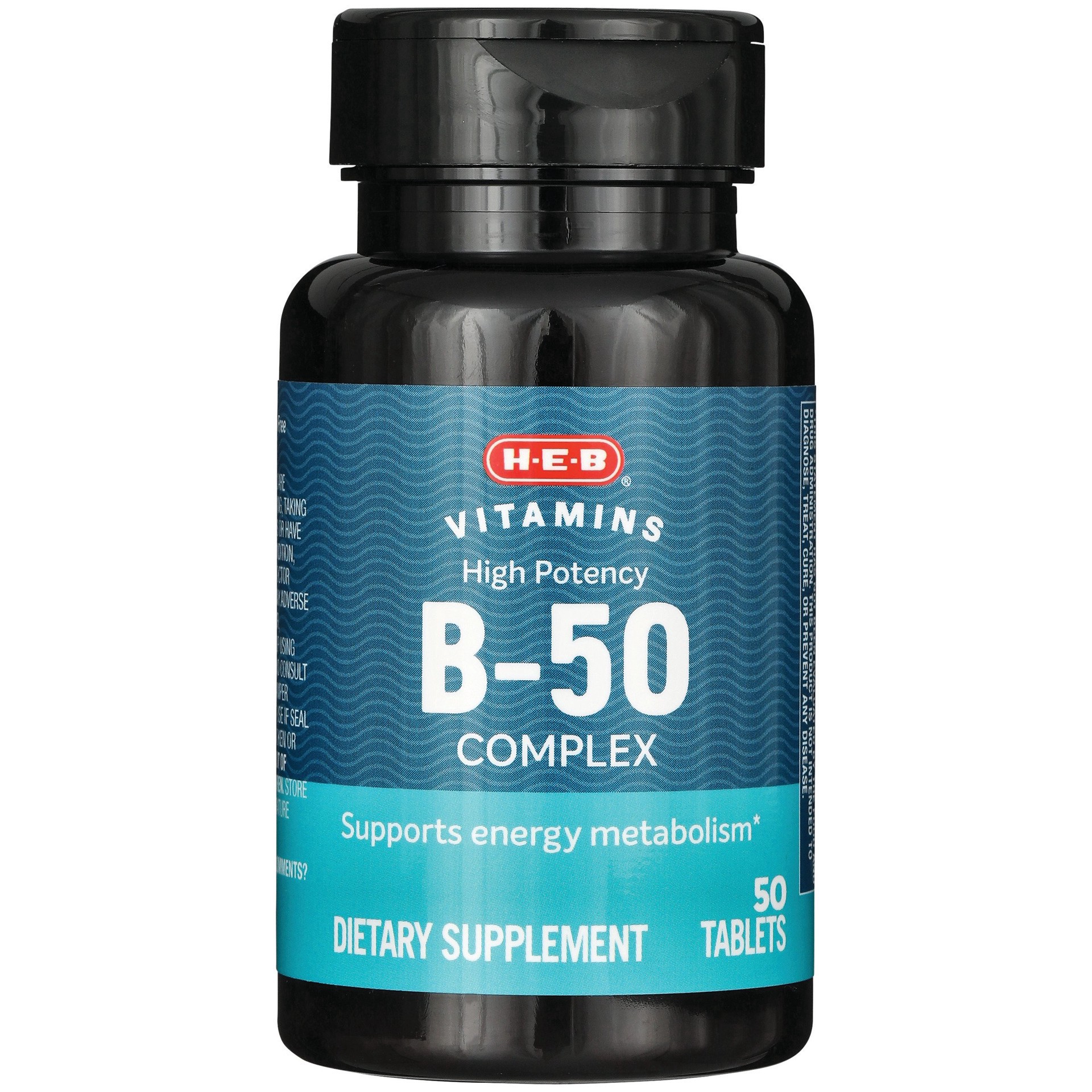 slide 1 of 1, H-E-B High Potency Balanced B-50 Complex Tablets, 50 ct
