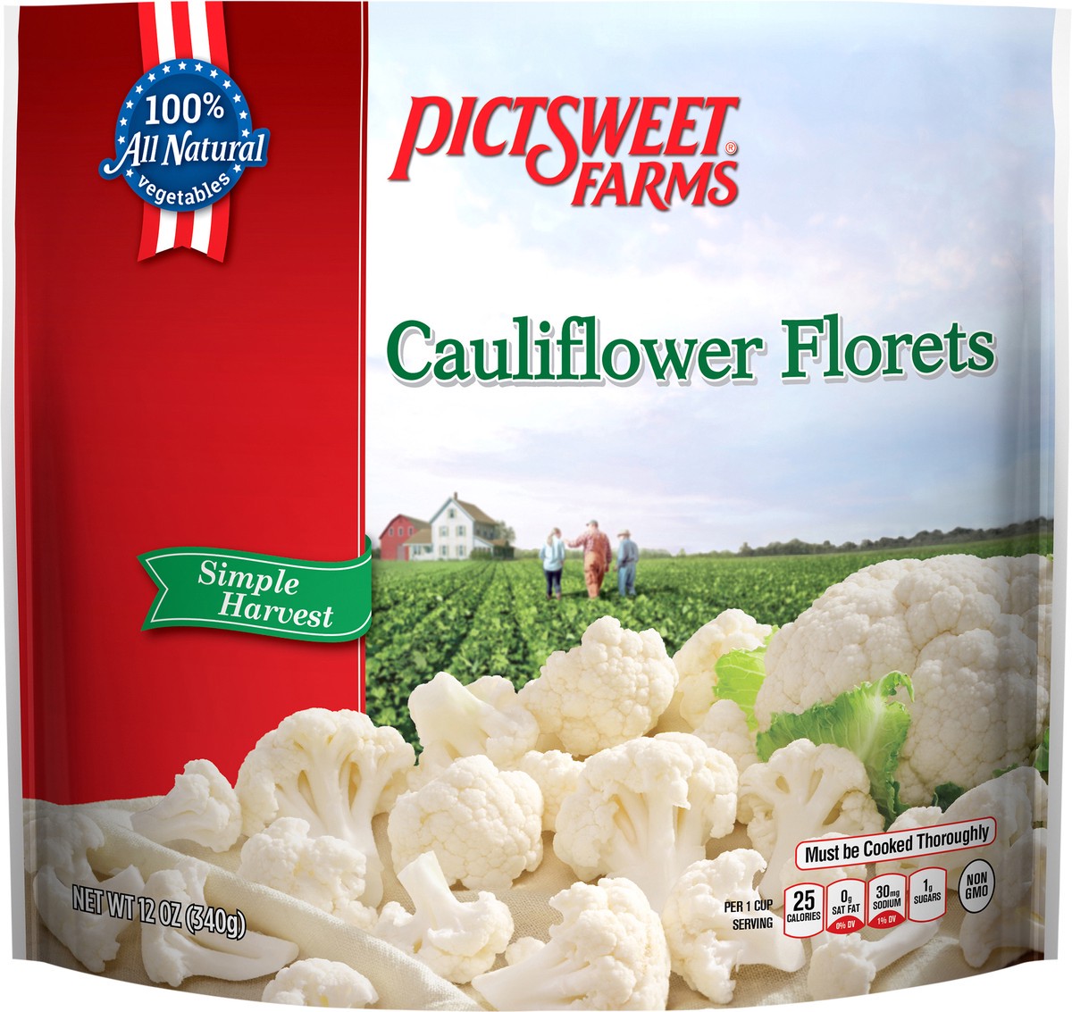 slide 3 of 8, PictSweet Cauliflower Florets, 12 oz