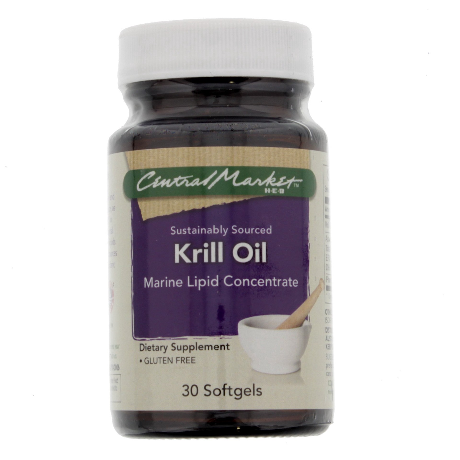 slide 1 of 1, Central Market Krill Oil Softgels, 30 ct