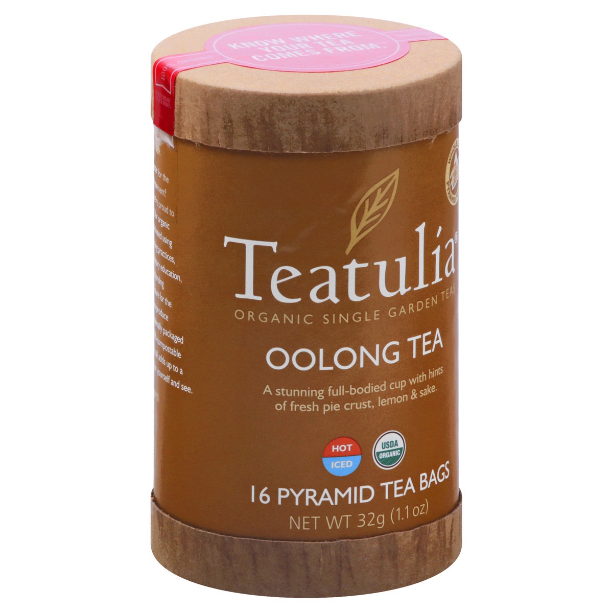 slide 2 of 11, Teatulia Organic Pyramid Tea Bags Oolong Tea 16 ea, 16 ct