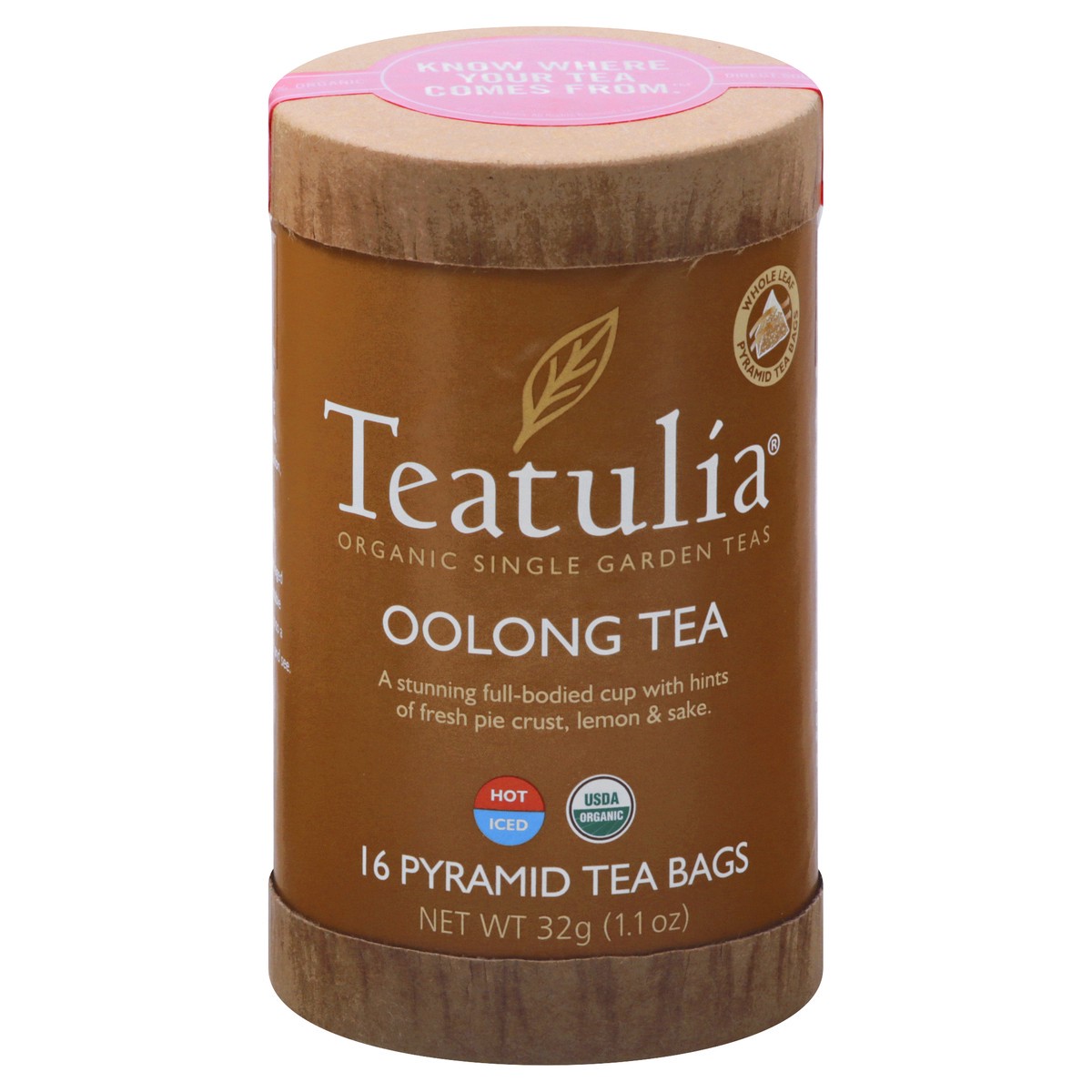 slide 1 of 11, Teatulia Organic Pyramid Tea Bags Oolong Tea 16 ea, 16 ct