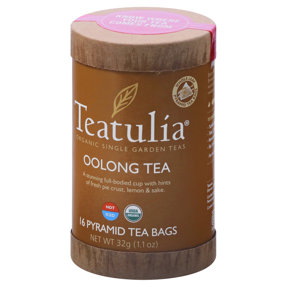 slide 8 of 11, Teatulia Organic Pyramid Tea Bags Oolong Tea 16 ea, 16 ct