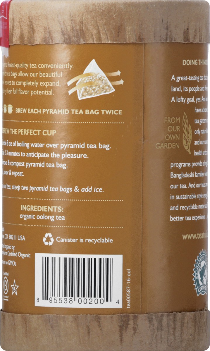 slide 9 of 11, Teatulia Organic Pyramid Tea Bags Oolong Tea 16 ea, 16 ct