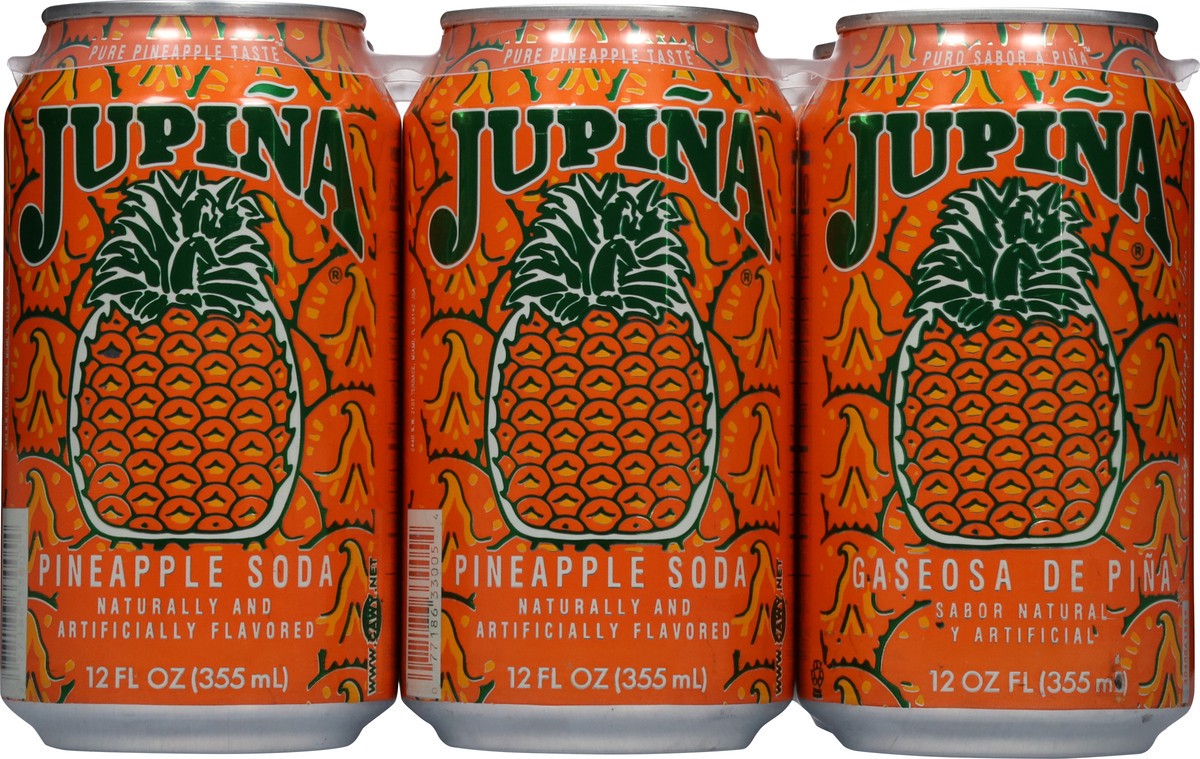 slide 2 of 12, Jupina Pineapple Soda 6 - 12 fl oz Cans, 6 ct