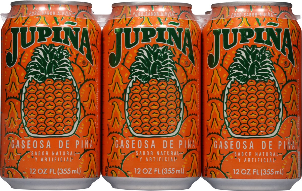 slide 12 of 12, Jupina Pineapple Soda 6 - 12 fl oz Cans, 6 ct