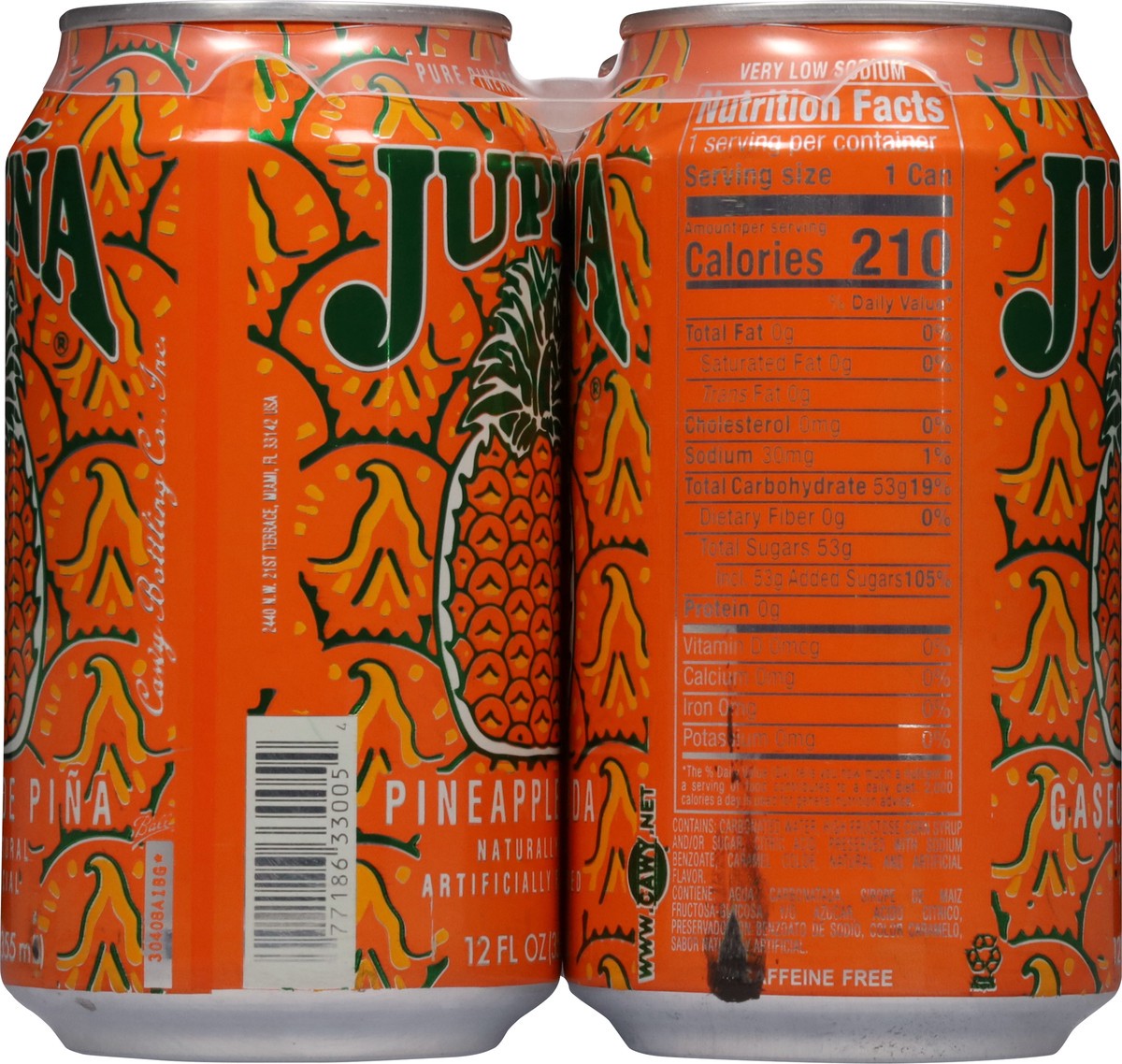 slide 7 of 12, Jupina Pineapple Soda 6 - 12 fl oz Cans, 6 ct