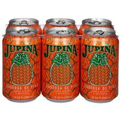 Jupina Pineapple Soda, 6 Pack 12 fl oz Cans