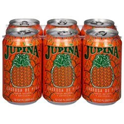 Jupina Pineapple Soda, 6 Pack 12 fl oz Cans