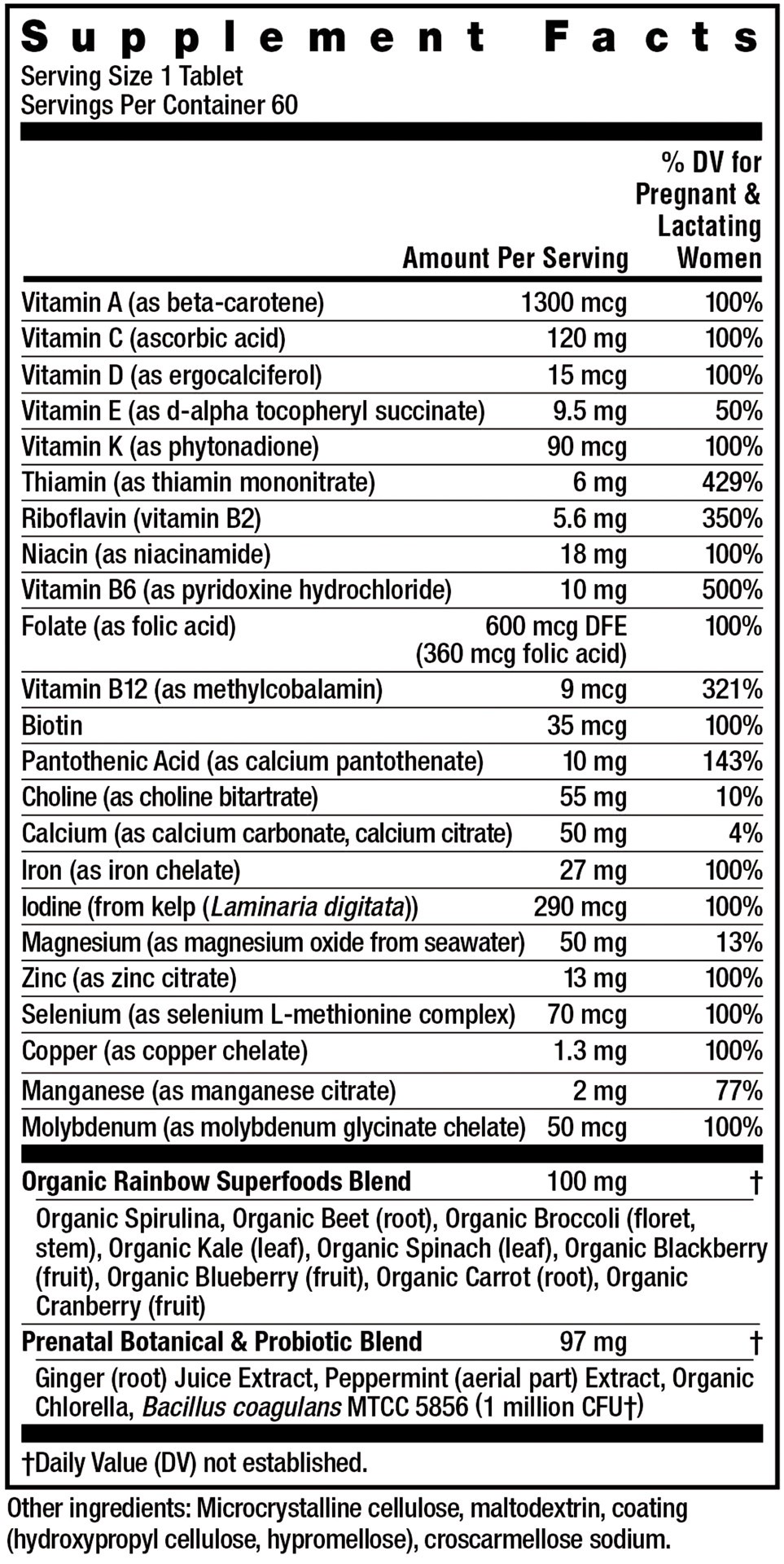 slide 3 of 5, Rainbow Light Prenatal One Multivitamin Tablets - 60ct, 60 ct