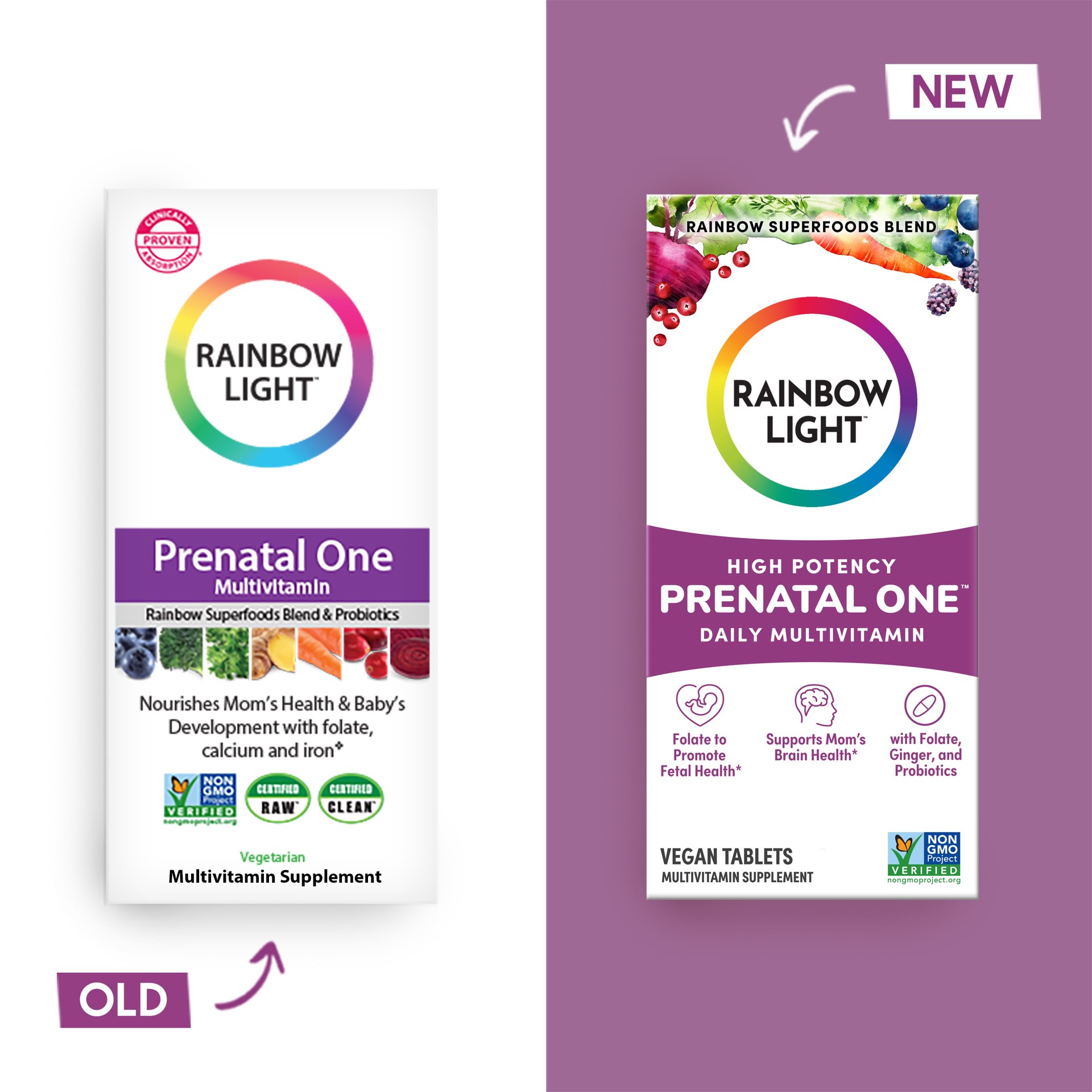 slide 2 of 5, Rainbow Light Prenatal One Multivitamin Tablets - 60ct, 60 ct