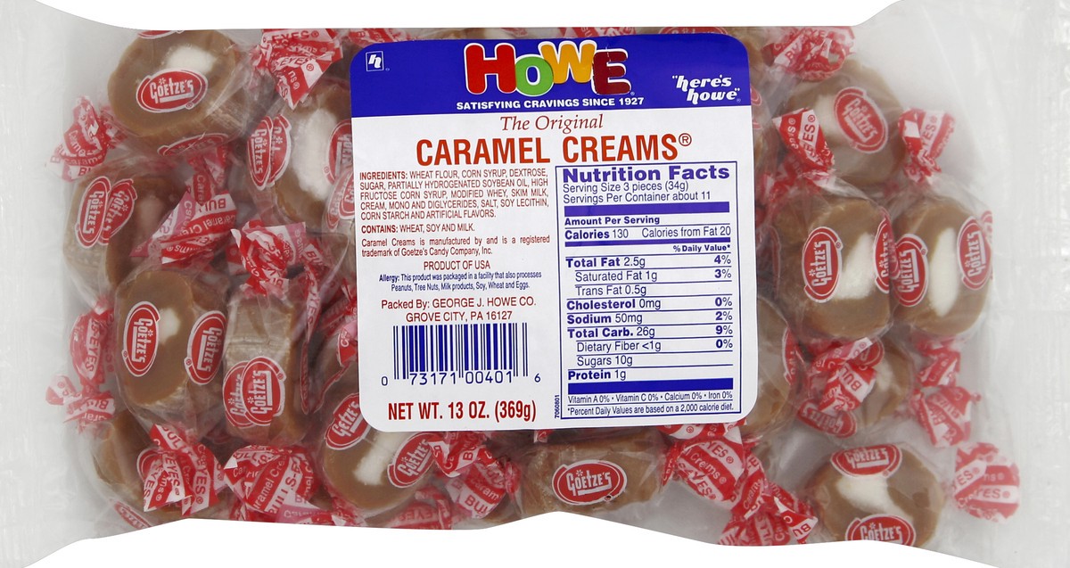 slide 3 of 5, Howe Caramel Creams 13 oz, 13 oz