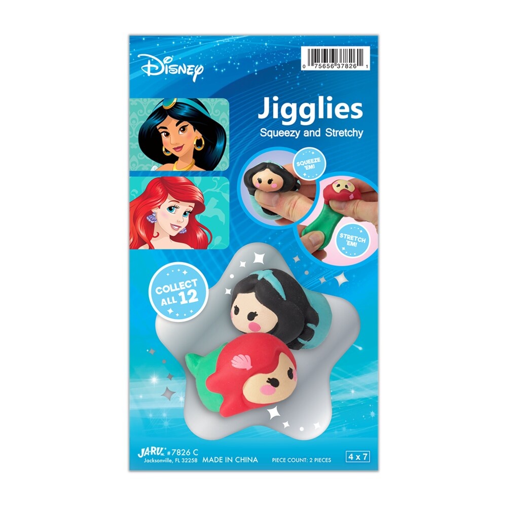 slide 1 of 1, Ja-Ru Disney Jasmin & Ariel Jigglies Toy, 2 ct