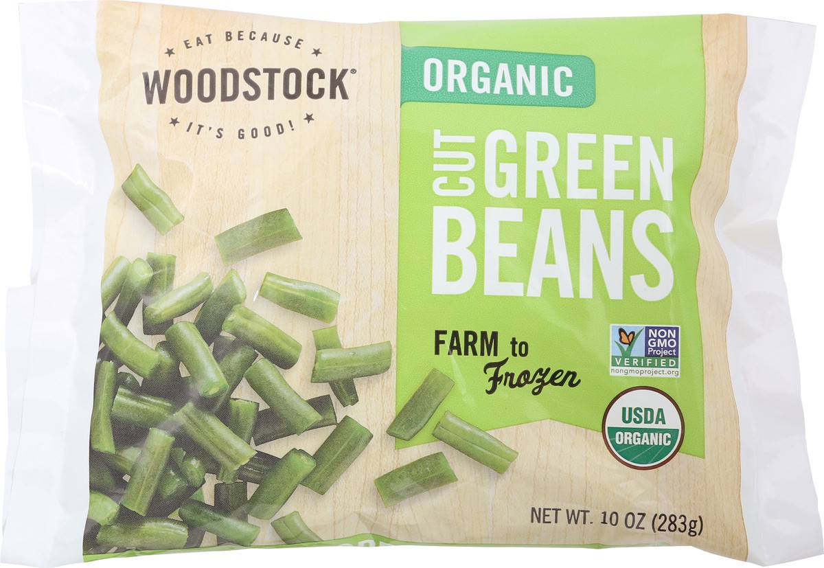 slide 6 of 9, Woodstock Cut Organic Green Beans 10 oz, 10 oz