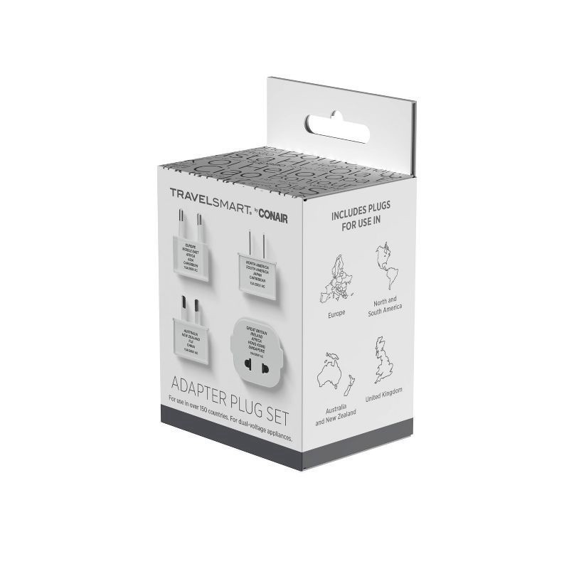 slide 6 of 12, Travel Smart by Conair Adapter Plug Set, 4 ct