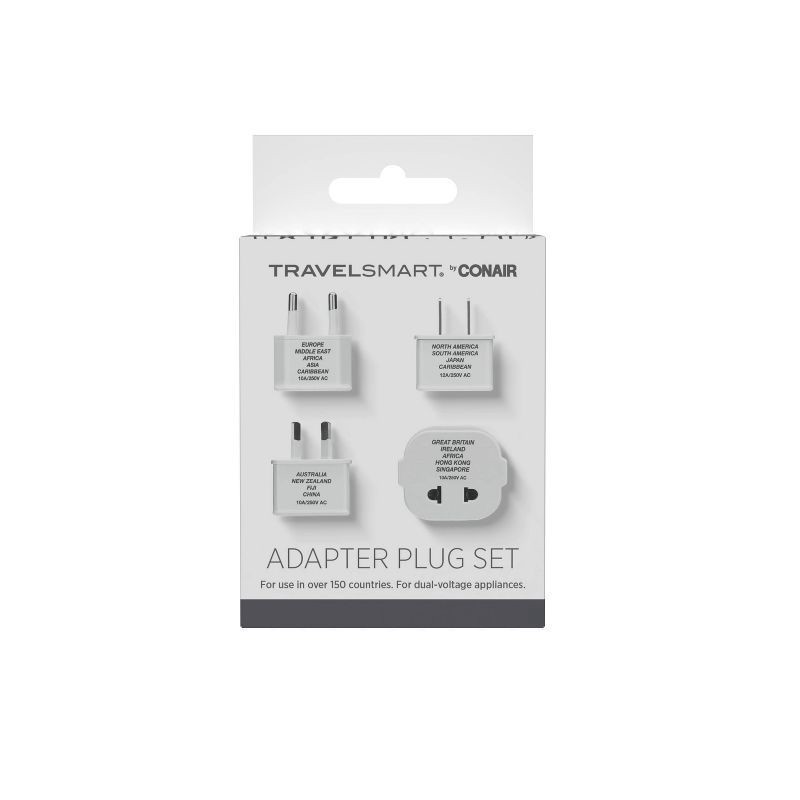 slide 5 of 12, Travel Smart by Conair Adapter Plug Set, 4 ct
