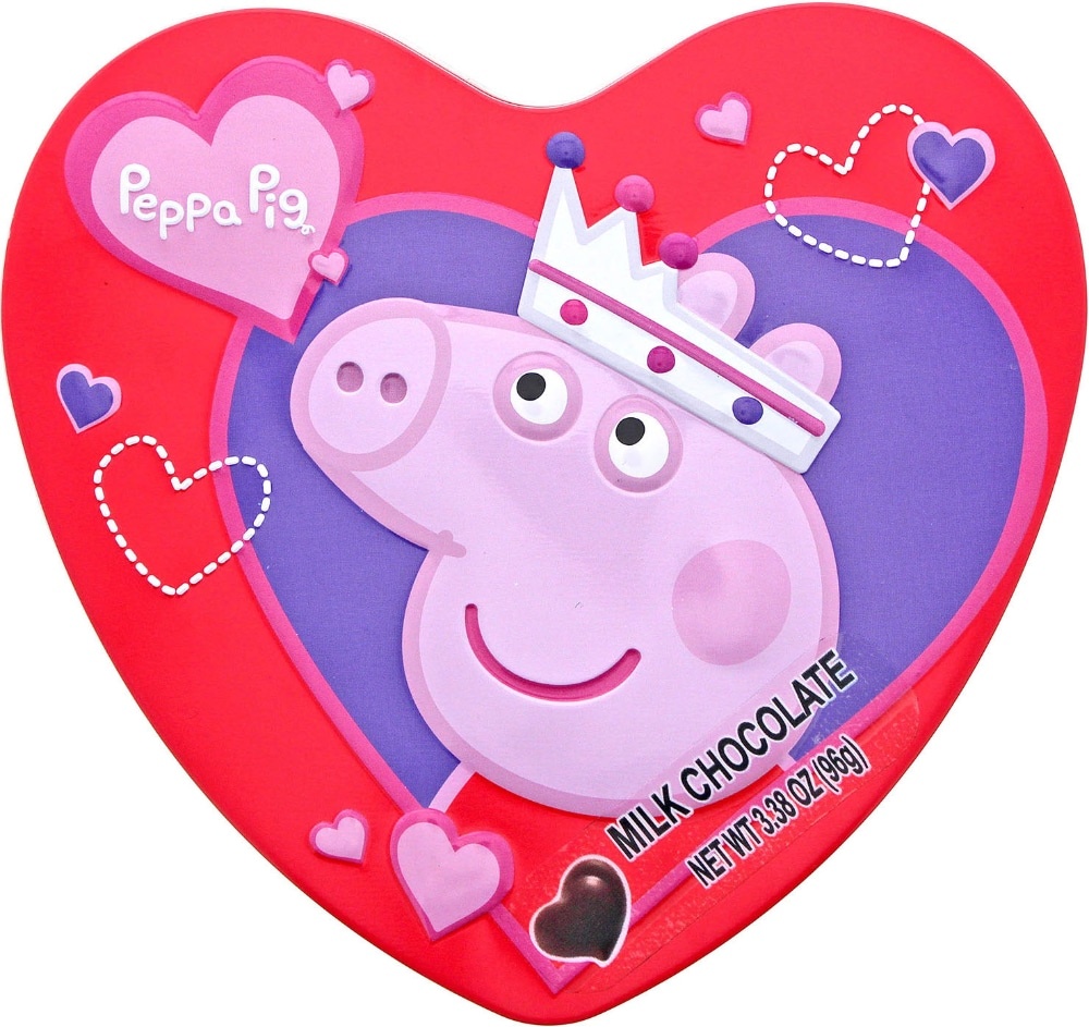 slide 1 of 1, Galerie Peppa Pig Heart Shaped Tin, 3.38 oz