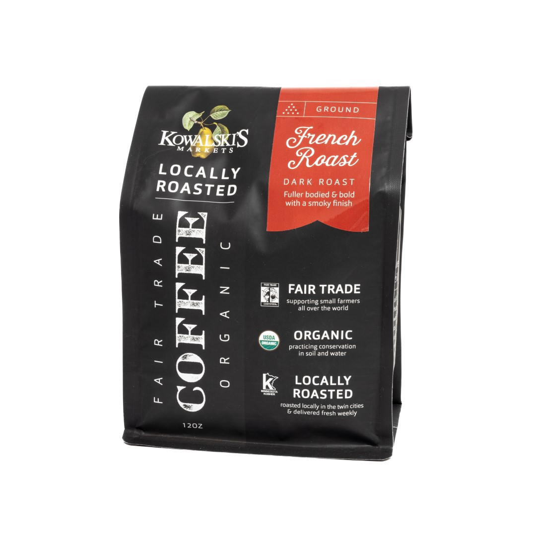 slide 1 of 1, Kowalski's French Roast Ground - 12 oz, 12 oz