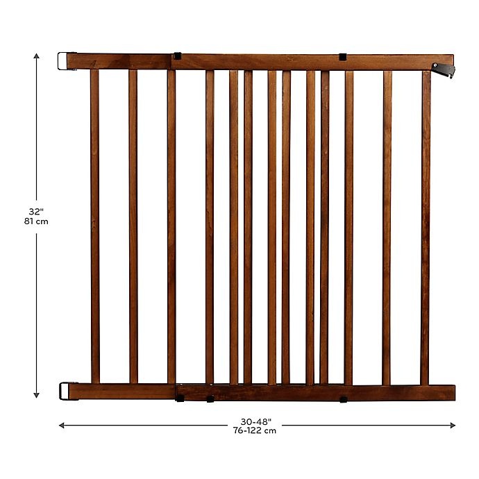 slide 3 of 8, Evenflo Walk-Thru Farmhouse Hardware-Mount Stairway Safety Gate - Brown, 1 ct