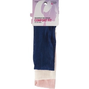 slide 1 of 1, Beauty 360 Comfort Fit Silky Multi Headwraps, 3/Pack, 3 ct