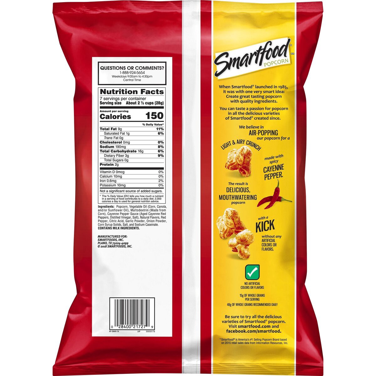 slide 2 of 5, Smartfood Popcorn, 7 oz