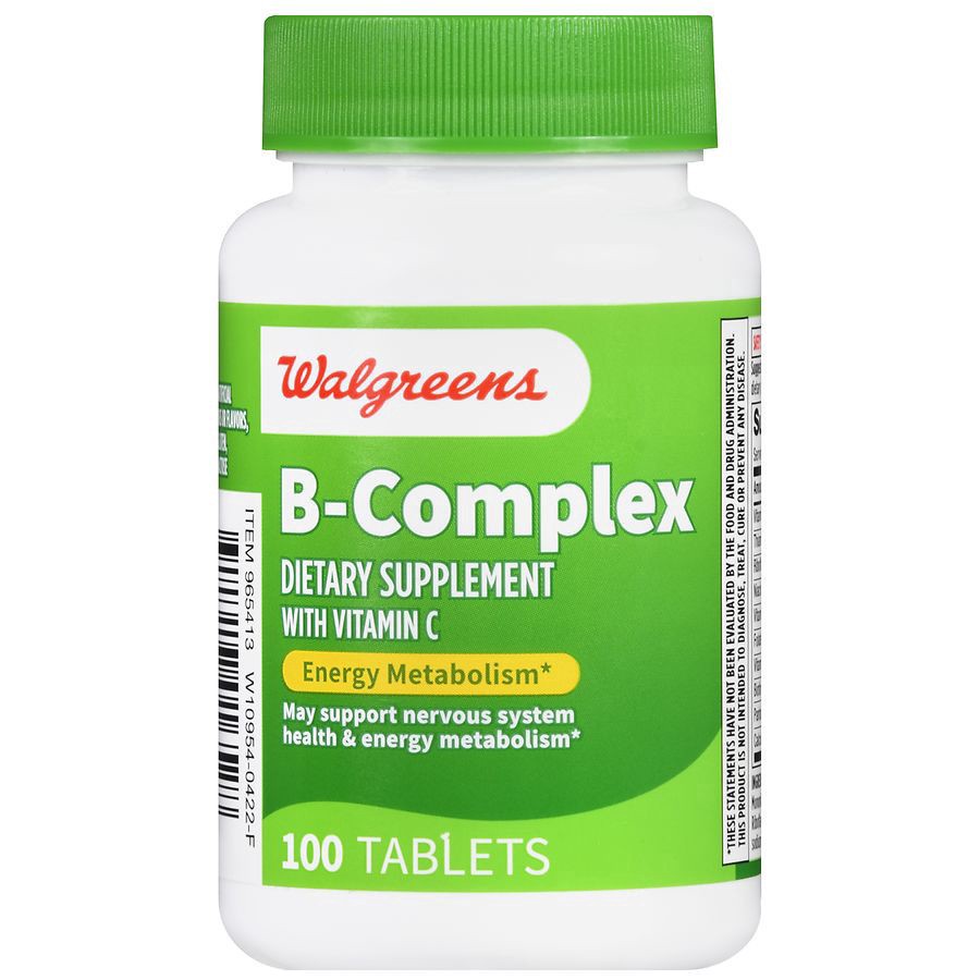 slide 5 of 5, Walgreens B-Complex with Vitamin C, 100 ct