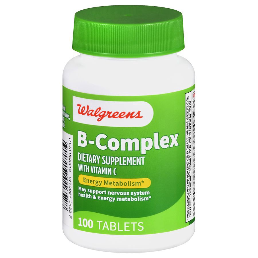 slide 1 of 5, Walgreens B-Complex with Vitamin C, 100 ct