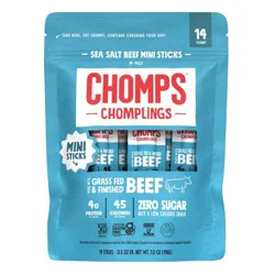 Chomps Mild Sea Salt Beef Chomplings 14 - 0.5 oz Sticks