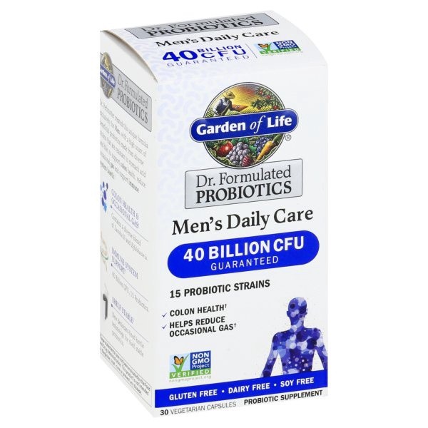 slide 1 of 6, Garden of Life Dr. Formulated Men's Daily Care Probiotic Capsules, 30 ct