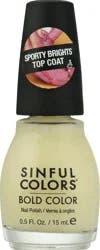 Sinful Colors Bold Color Rubber Top Coat 2686 Nail Polish 0.5 oz