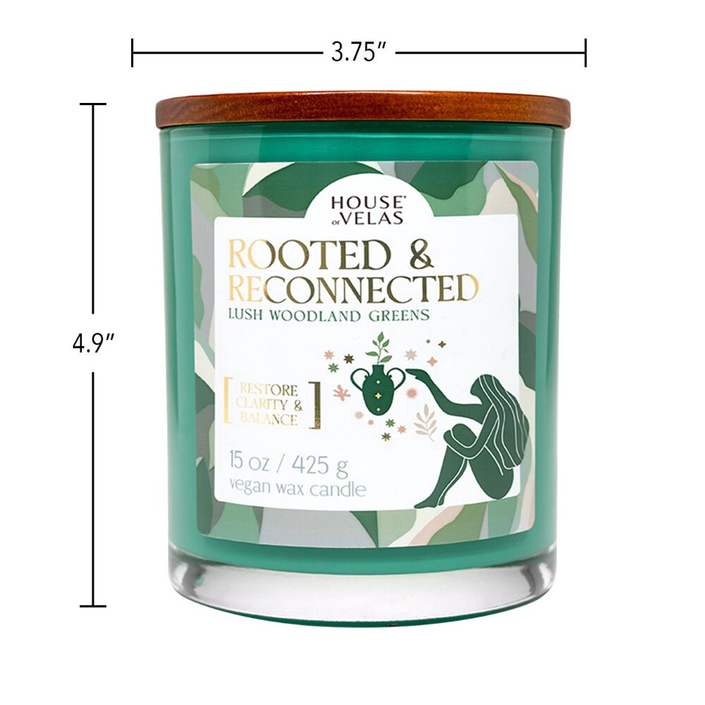 slide 3 of 3, House Of Velas Jar Candle Rooted & Reconnected, 15 oz