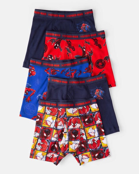 slide 1 of 1, Carter's Carters Boys 5-Pack ©Marvel Spider-Man Boxer Brief Underwear - Navy/Blue/Red Multi 8, 1 ct