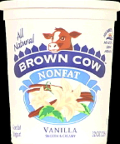 slide 1 of 1, Brown Cow Vanilla Nonfat Yogurt, 32 oz