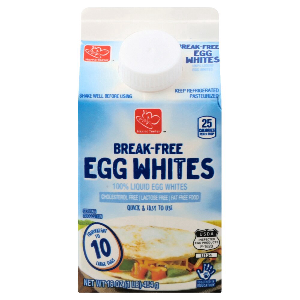 slide 4 of 4, Harris Teeter 100% Liquid Egg Whites, 16 fl oz