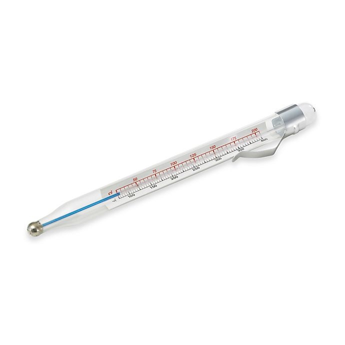 slide 1 of 1, Polder Glass Deep Fry/Candy Cooking Thermometer, 1 ct