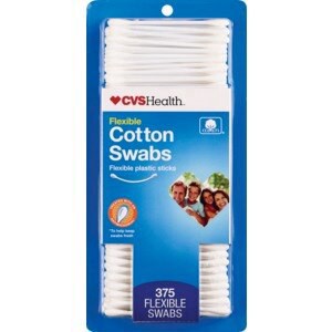 slide 1 of 1, Cvs Health Cotton Swabs Flexible Plastic Sticks, 375 Ct, 375 ct