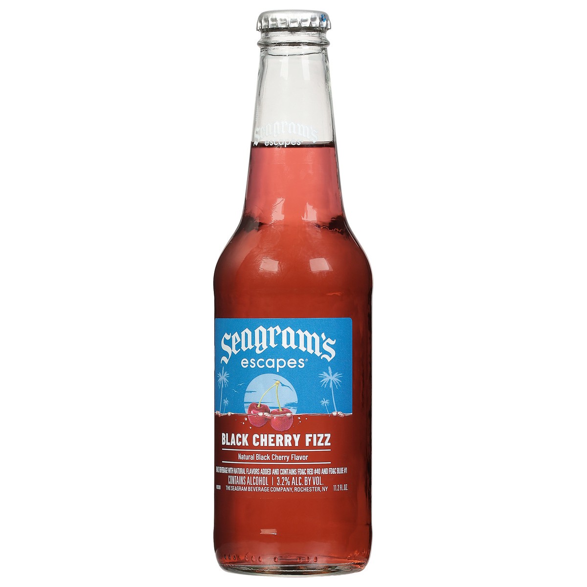 slide 3 of 9, Seagram's Escapes Black Cherry, Cherry Fizz Bottle, 11.2 oz