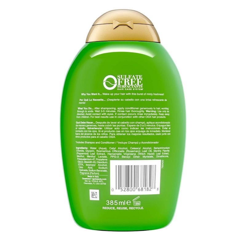 slide 3 of 5, OGX Rosemary Mint Extra Strength Hair Conditioner - 13 fl oz, 13 fl oz