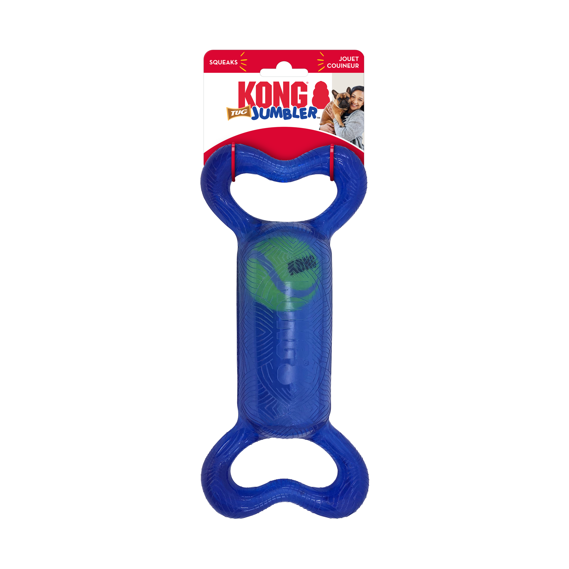 slide 3 of 3, Kong Company Kong® Jumbler™ Tug Bone Dog Toy (Color Varies), 1 ct