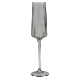 Ridge Champagne Glass, Smoke, 7.8 Oz.