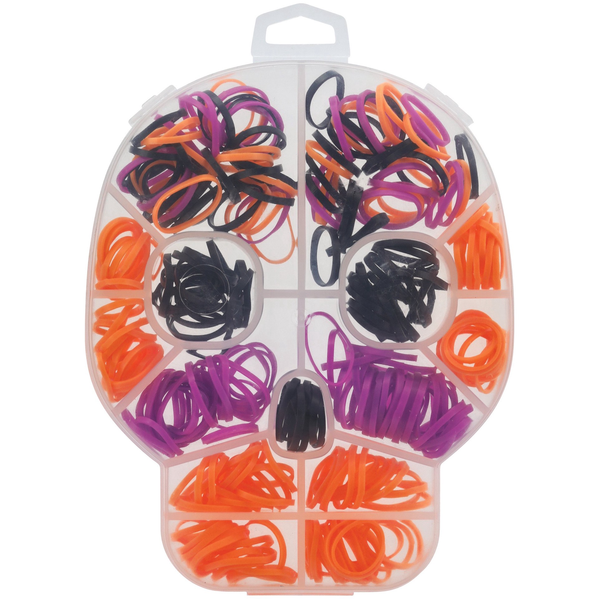 slide 1 of 1, scünci Scunci Halloween Skull Polybands, 250 ct