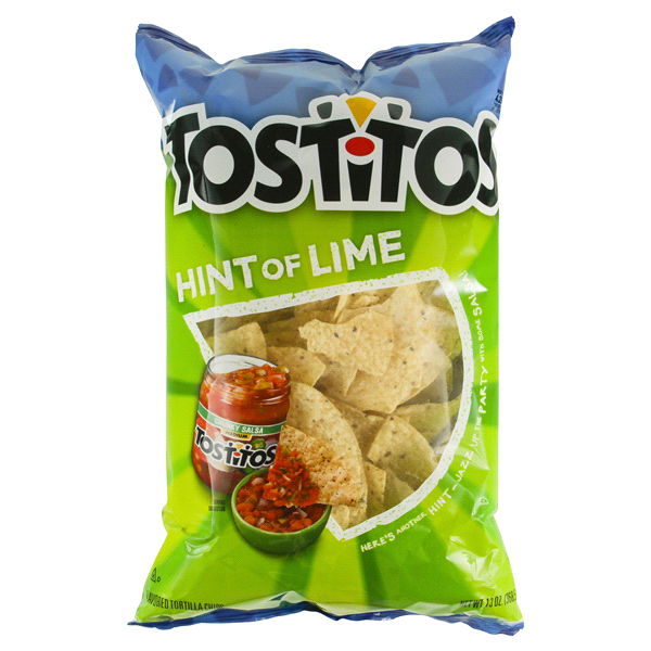 slide 1 of 1, Tostitos Tortilla Chips Restaurant Style With Lime, 13 oz