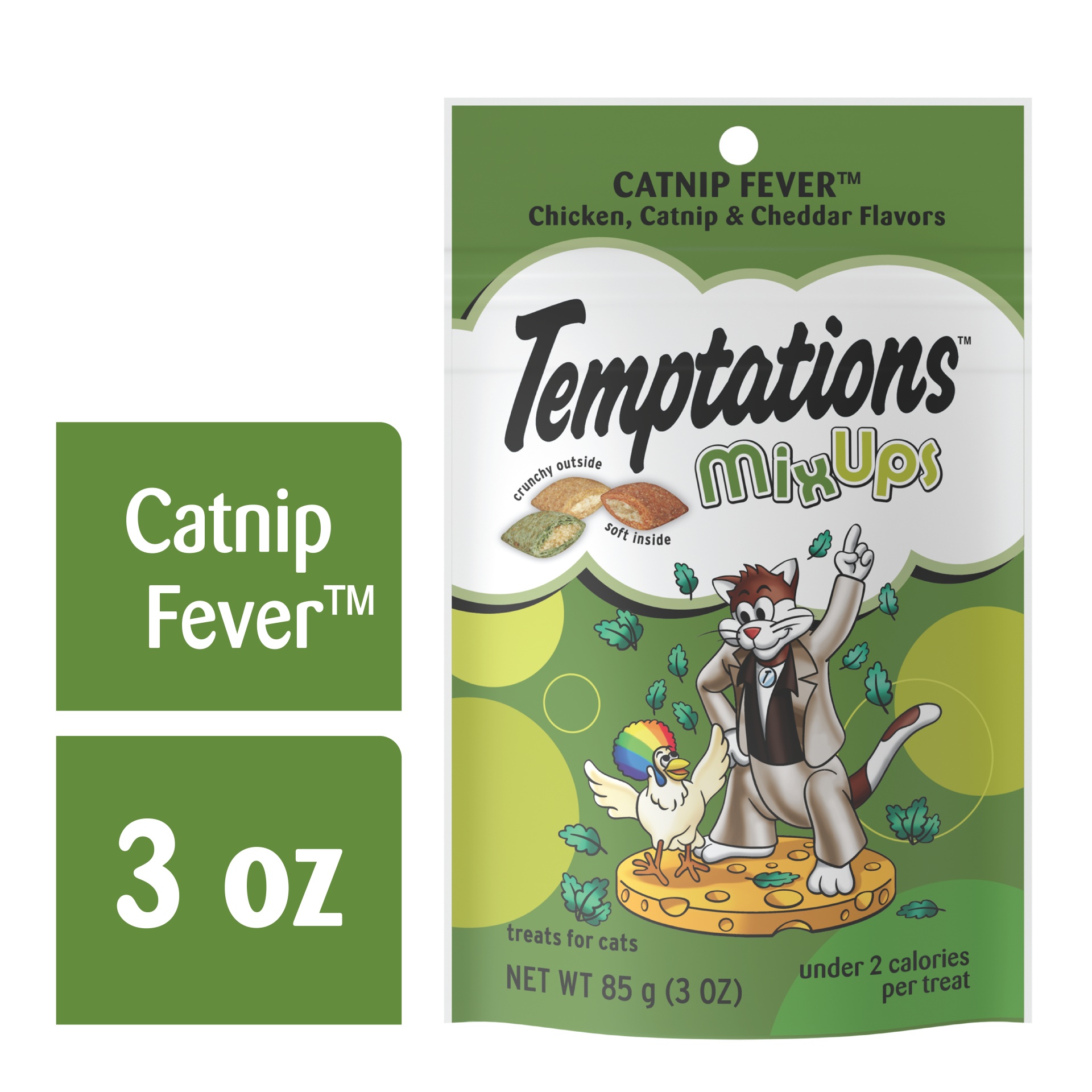 slide 6 of 7, Whiskas Treats for Cats Chicken Catnip & Cheddar Flavors Catnip Fever, 3 oz
