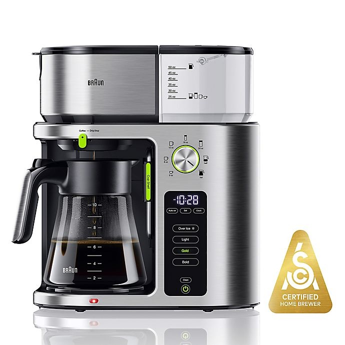 slide 1 of 6, Braun 10-Cup MultiServe Coffee Maker - Stainless Steel/Black, 1 ct