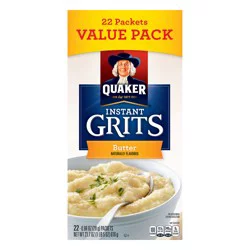Quaker Grits, Instant, Butter, Value Pack