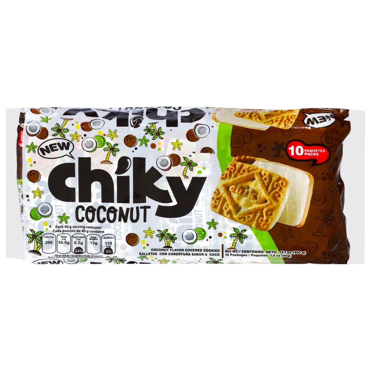 slide 6 of 14, Chiky Coconut Cookies 10 - 1.4 oz Packs, 10 ct