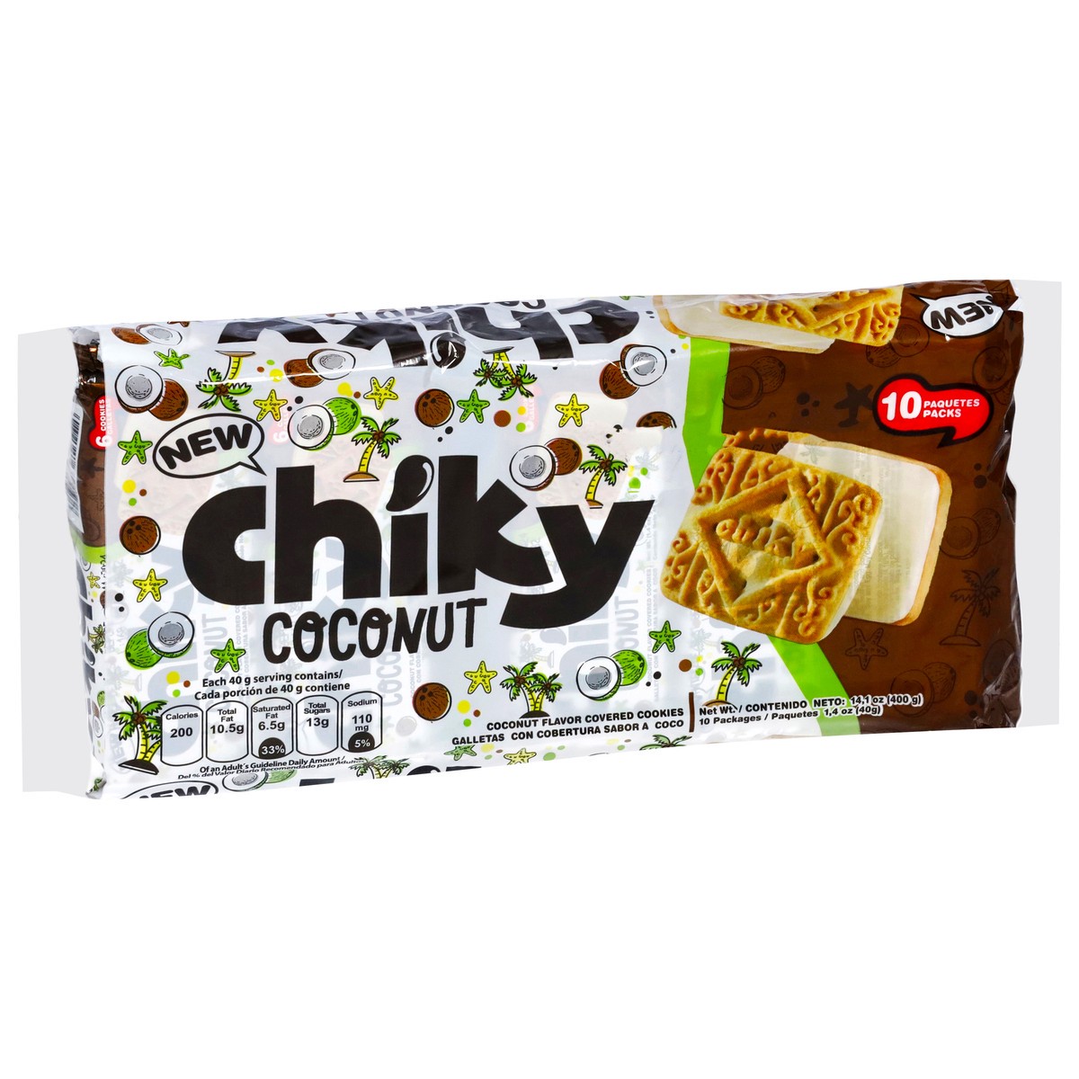 slide 3 of 14, Chiky Coconut Cookies 10 - 1.4 oz Packs, 10 ct